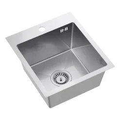 Zlewozmywak stalowy Mini Basic z baterią, stal nierdzewna, 400 x 450 x 200 mm